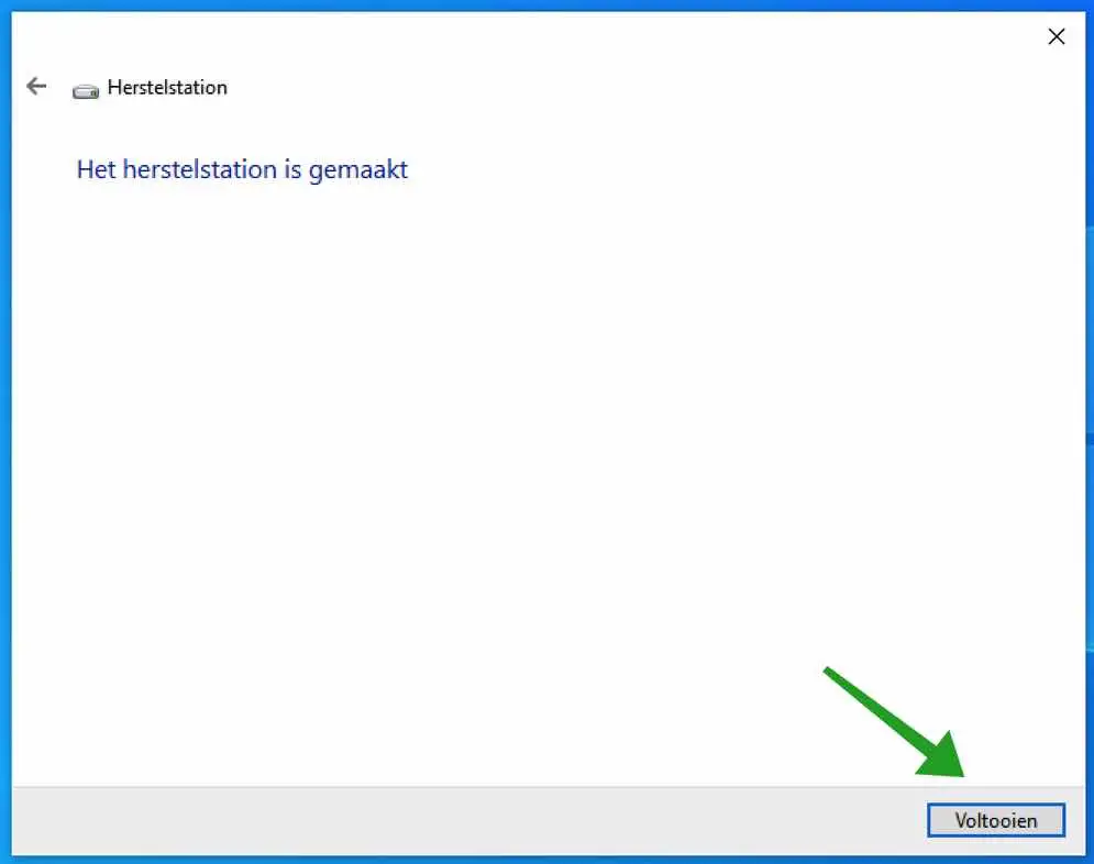 Herstelstation is gemaakt