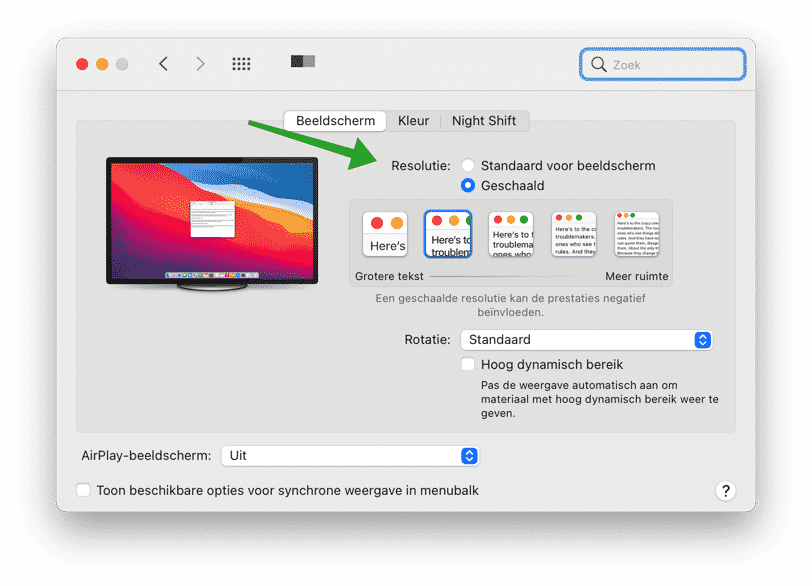 Change font size with mac screen resolution