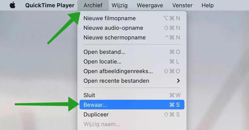 Opgenomen audio opslaan op uw Mac