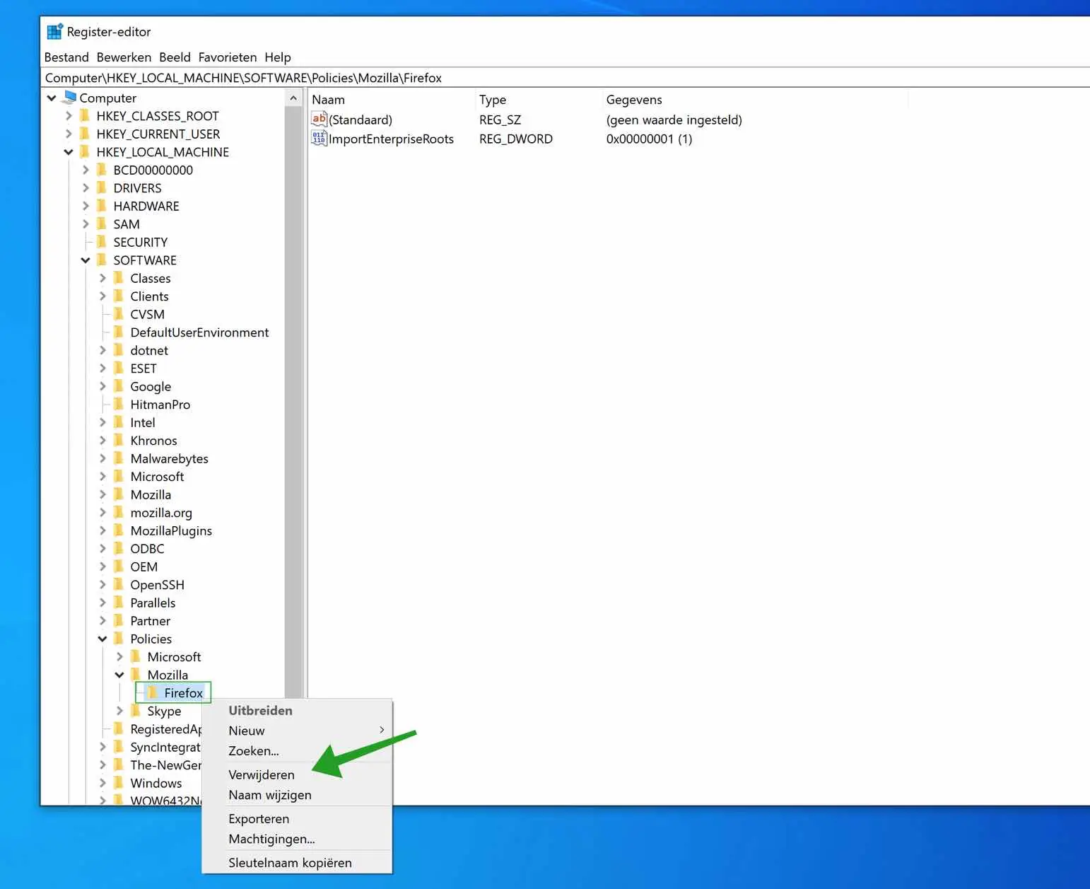 Uw browser wordt beheerd door uw organisatie verwijderen uit Firefox browser
