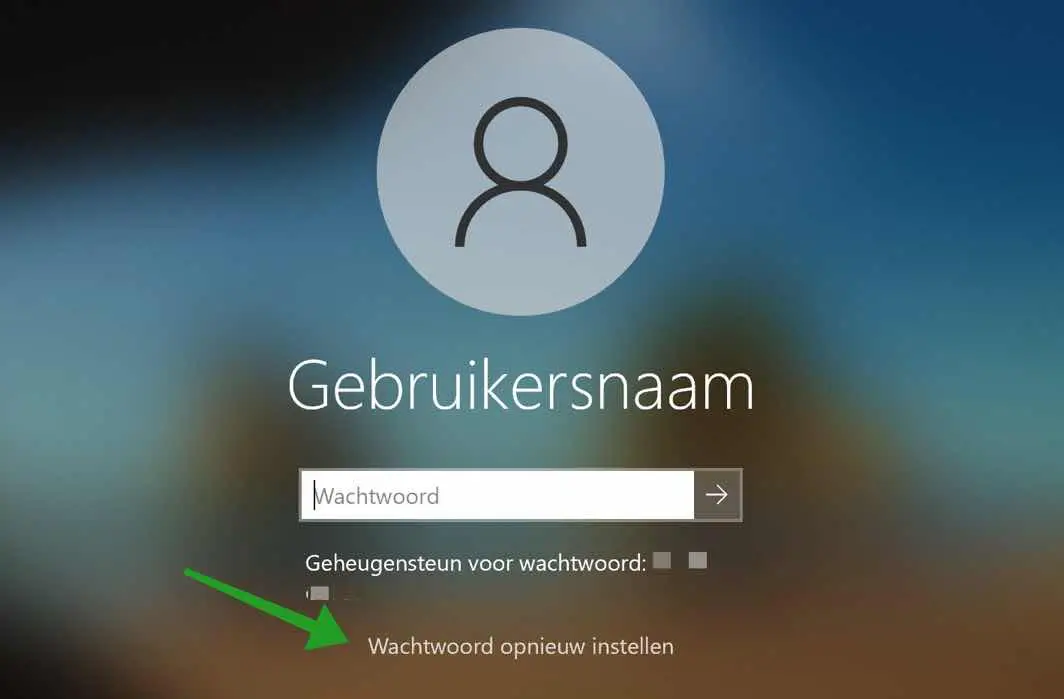 Wachtwoord opnieuw instellen