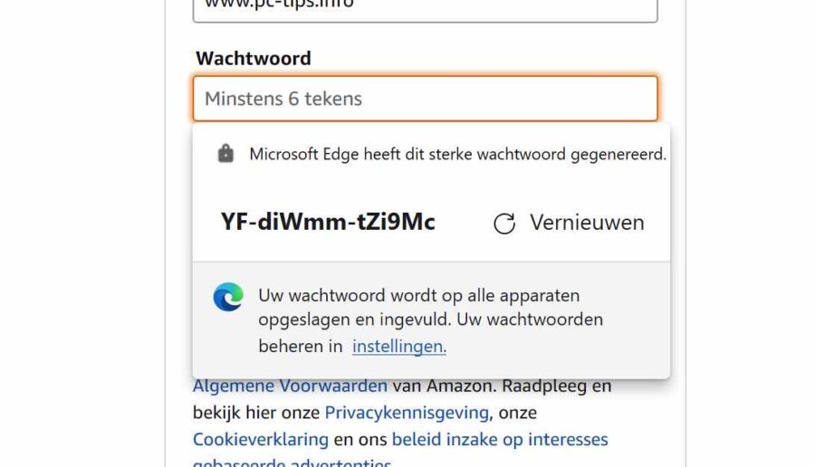 Enable or disable password suggestion in Microsoft Edge