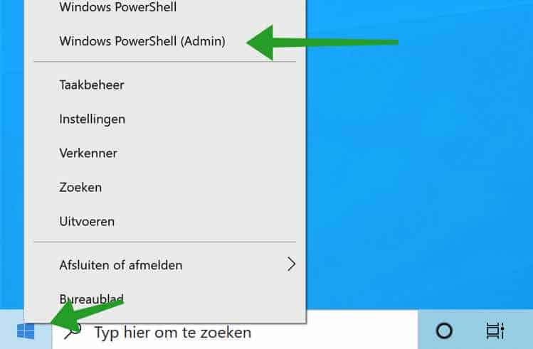 Windows powershell openen