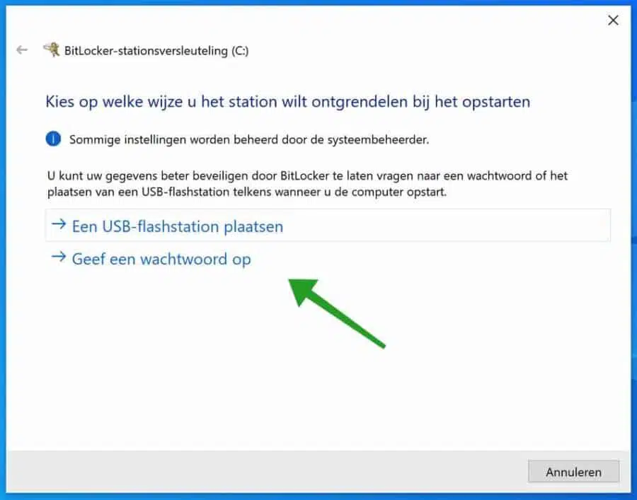 Bitlocker station ontgrendelen