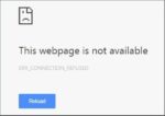 ERR_CONNECTION_REFUSED in Google Chrome foutmelding
