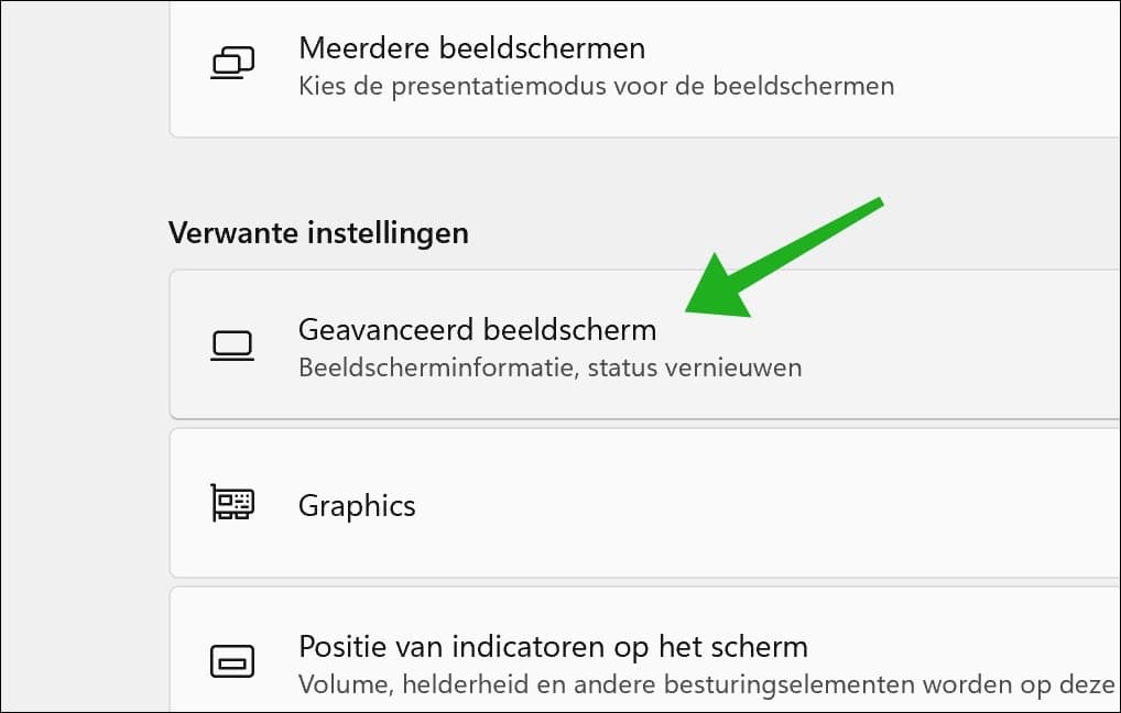 Geavanceerd beeldscherm