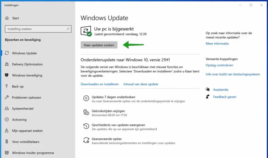 Windows updates installeren