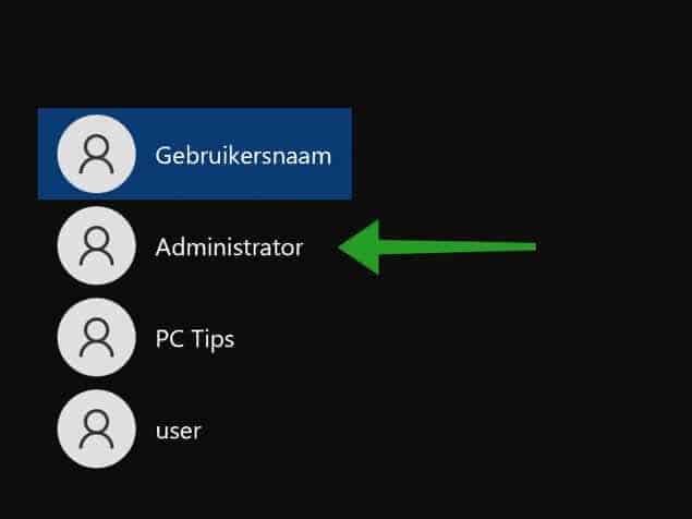 Conta de administrador habilitada no Windows