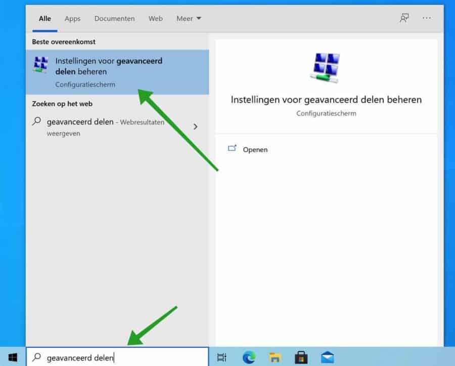 Verwalten Sie erweiterte Freigabeeinstellungen in Windows