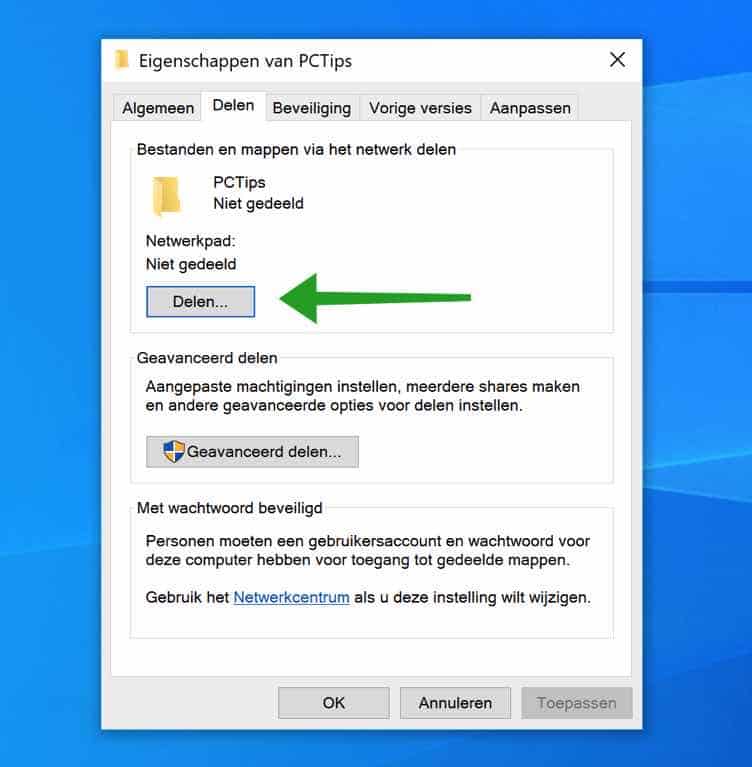 Ordner unter Windows freigeben