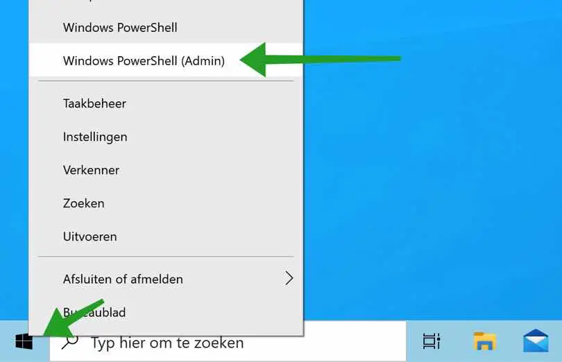 Windows PowerShell als Administrator openen in Windows