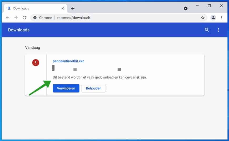 O Chrome bloqueia o download