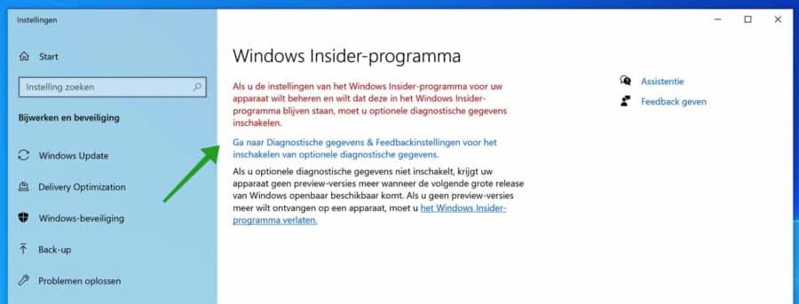 Diagnostische data inschakelen in Windows