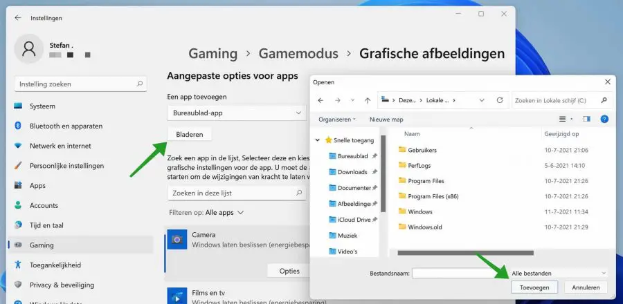 Een app toevoegen aan game mode in Windows 11