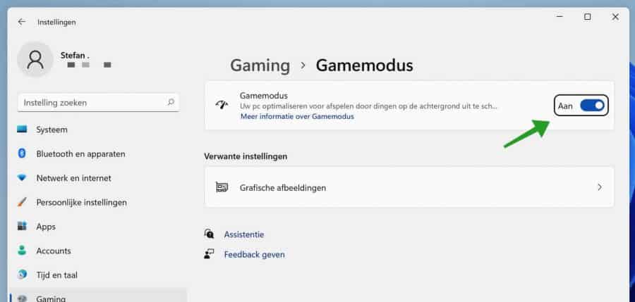 Game modus in Windows 11 aanzetten