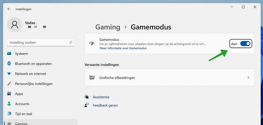Game modus in Windows 11 aanzetten