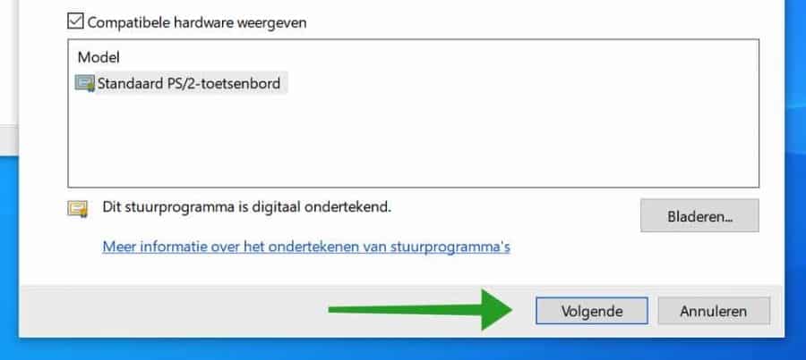 PS2 toetsenbord stuurprogramma bijwerken