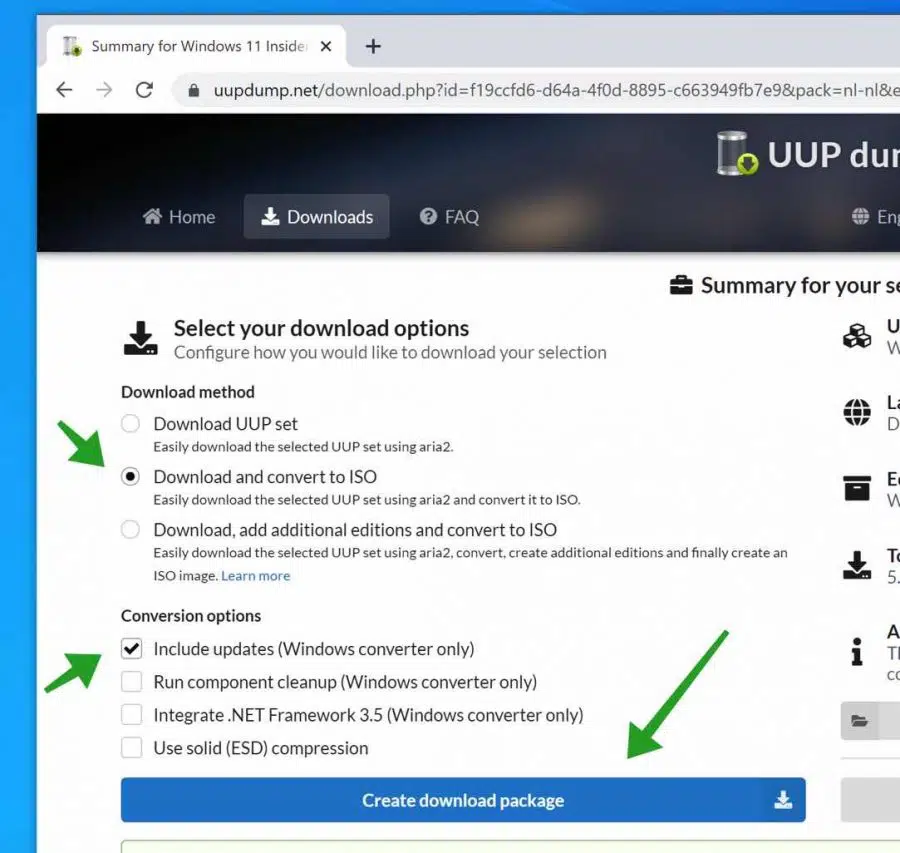 Windows 11 download and convert iso uudpdump