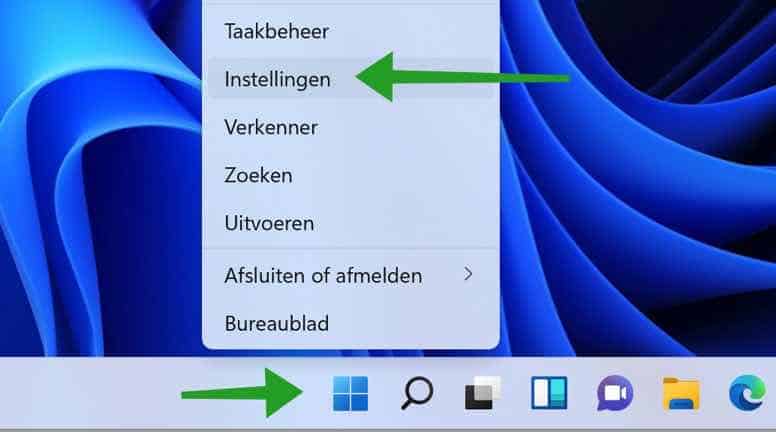 Windows 11 instellingen