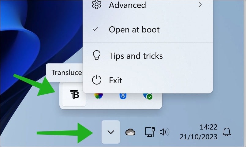 translucent options