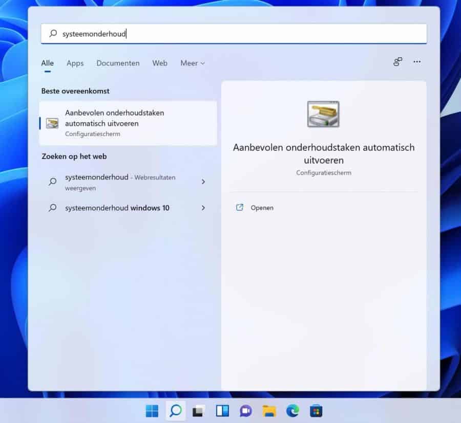 Aanbevolen onderhoudstaken automatisch uitvoeren in Windows 11
