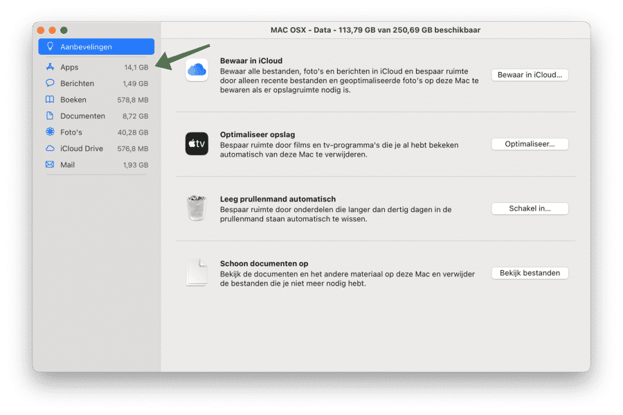 Apps in mac aanbevelingen