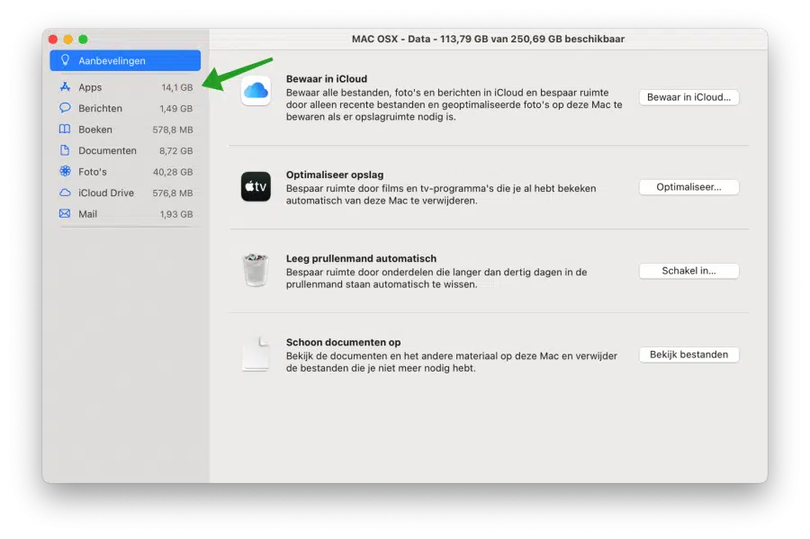 Apps in mac aanbevelingen