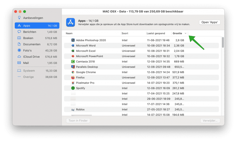 Apps verwijderen mac