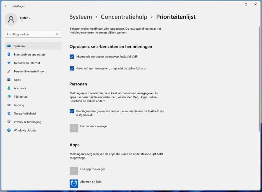 Concentratiehulp prioriteitenlijst