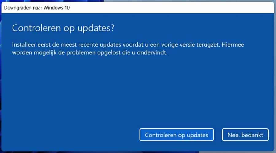 Controleren op updates