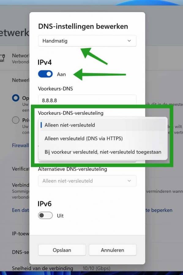 DNS sur HTTPS dans Windows 11