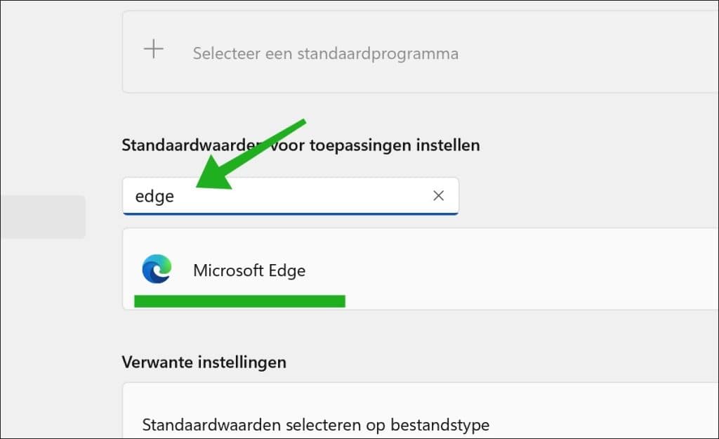 Edge browser zoeken