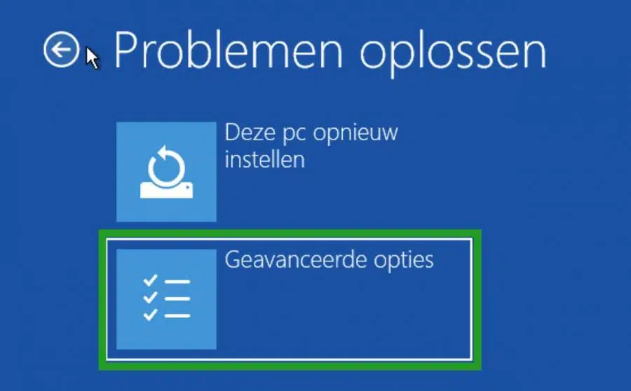 Geavanceerde opties