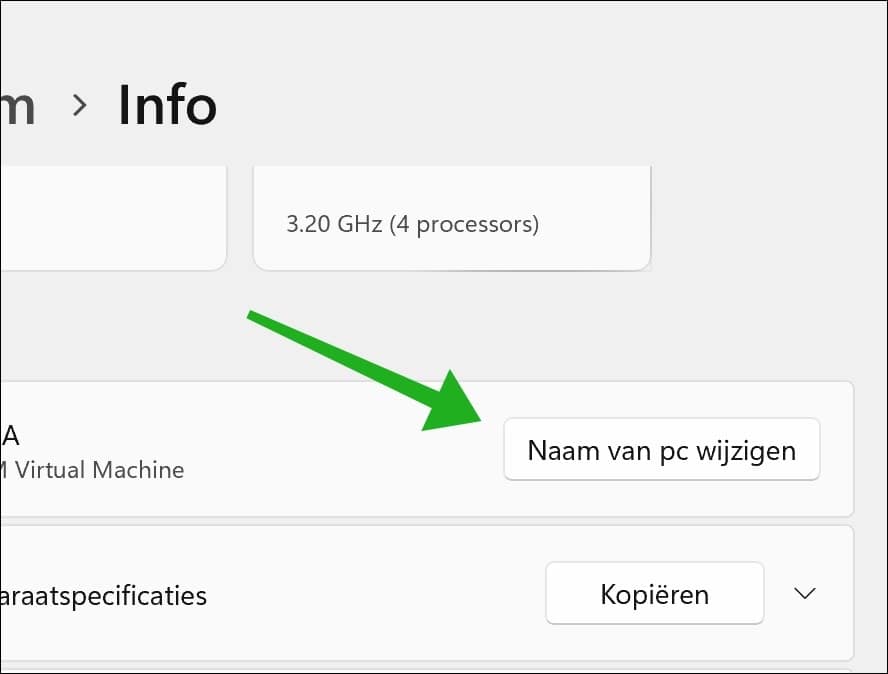 Naam van pc wijzigen