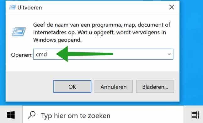 Opdrachtprompt openen
