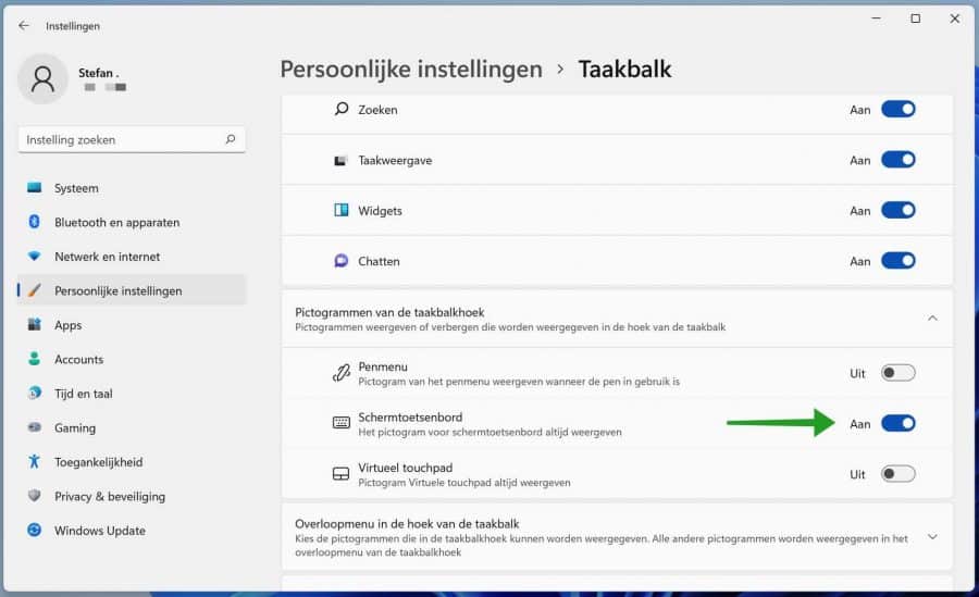 Fügen Sie der Taskleiste eine Bildschirmtastatur hinzu