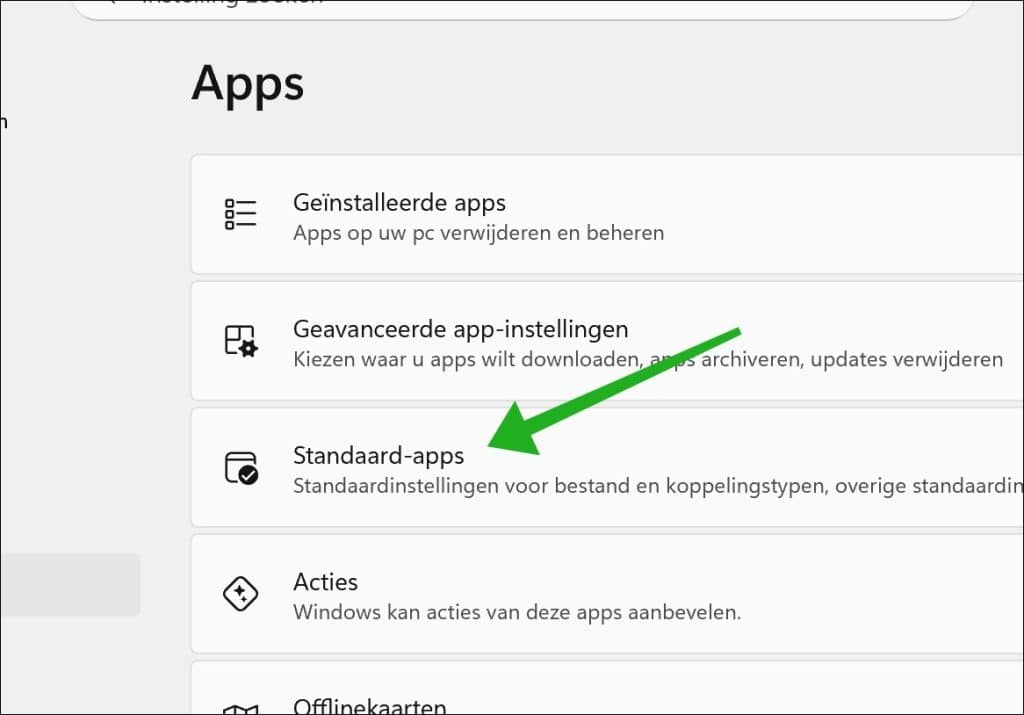 Standaard-apps