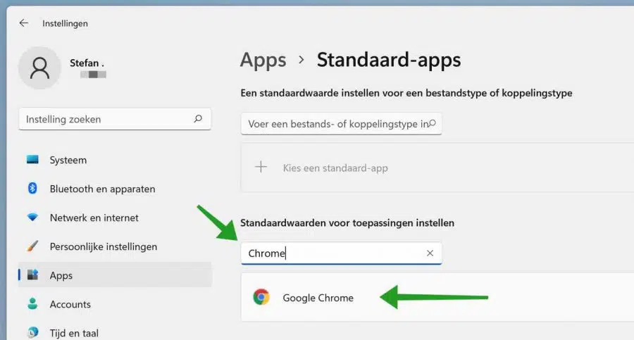 Standaard browser wijzigen in Windows 11
