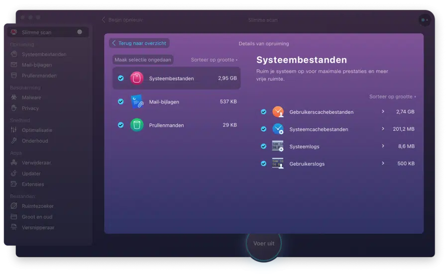 Systeembestanden verwijderen mac