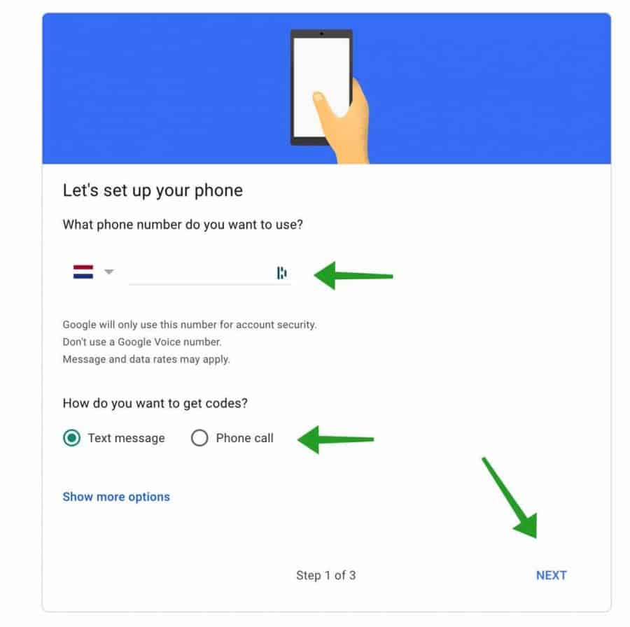 Set up your phone for two-factor authentication