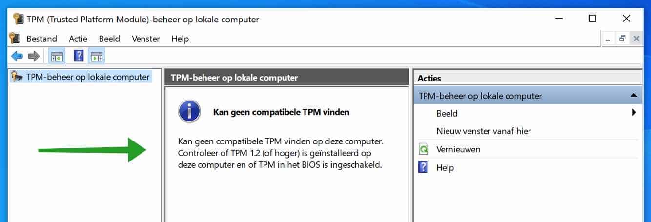 Heeft mijn computer een TPM chip? Controleer het zo!