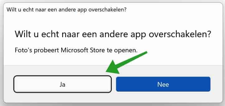 Wilt u echt naar een andere app overschakelen