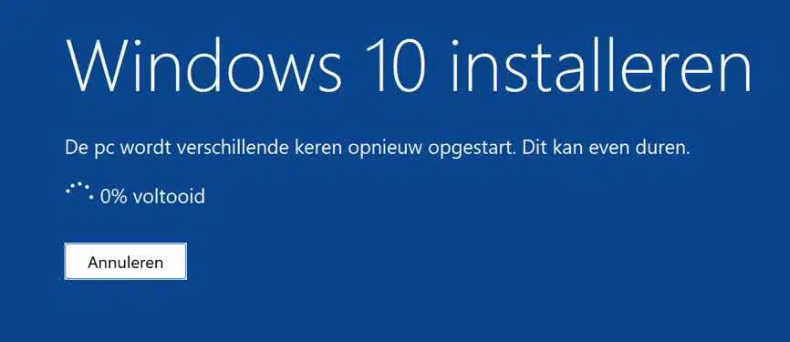 Windows 10 installeren