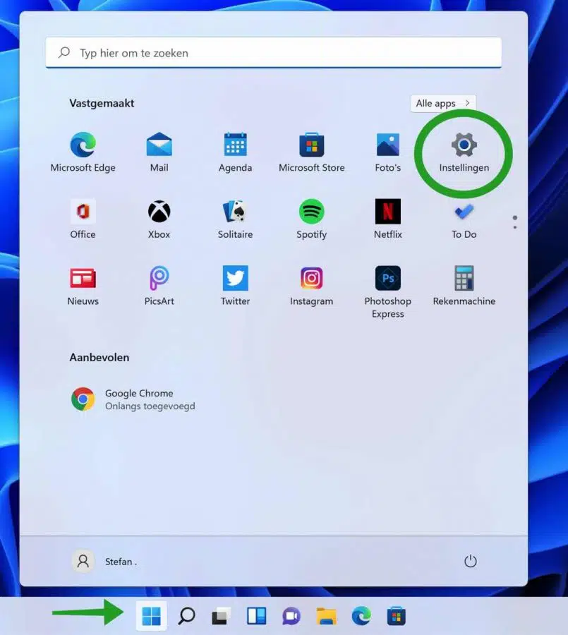 Windows 11 instellingen