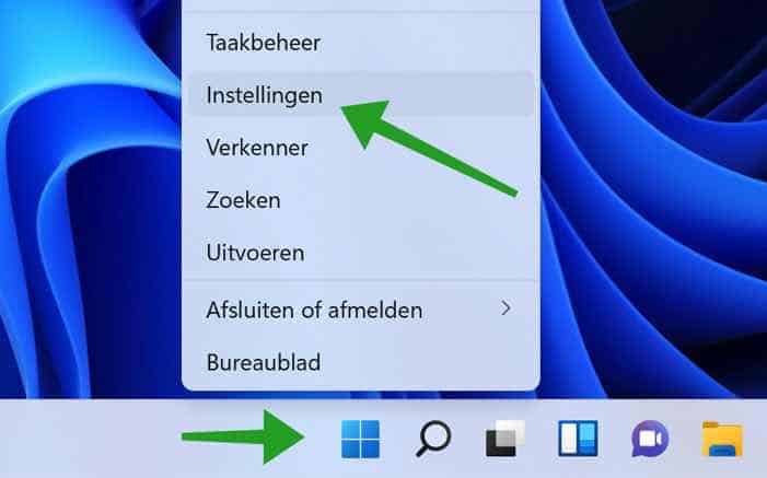 Windows 11 instellingen