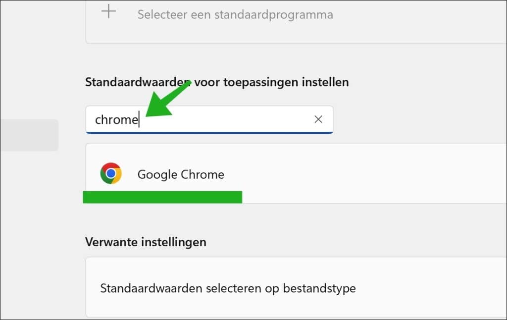 Zoeken op webbrowser