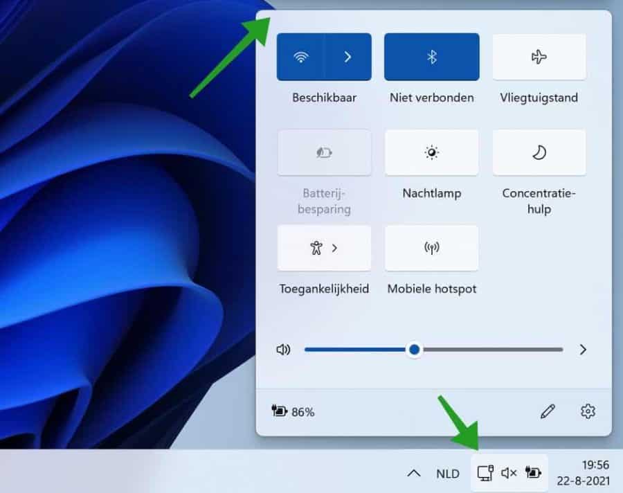 meldingen in het actiecentrum in Windows 11