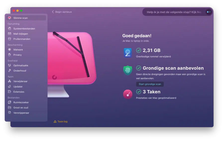 resultaat slimme scan mac