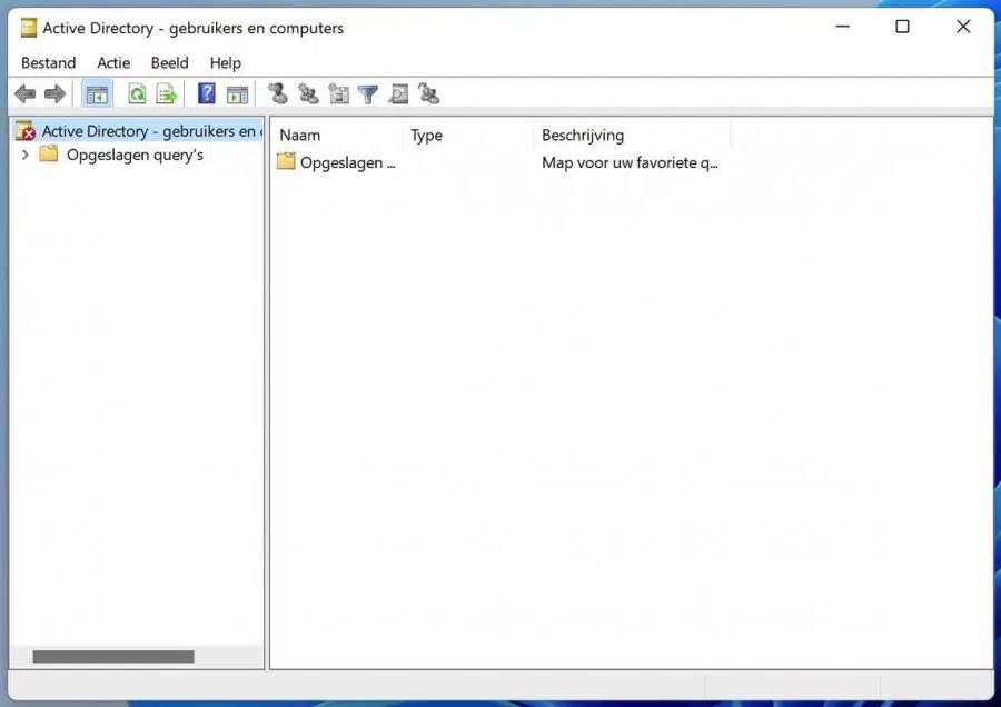 Active Directory gebruikers en computers in Windows 11