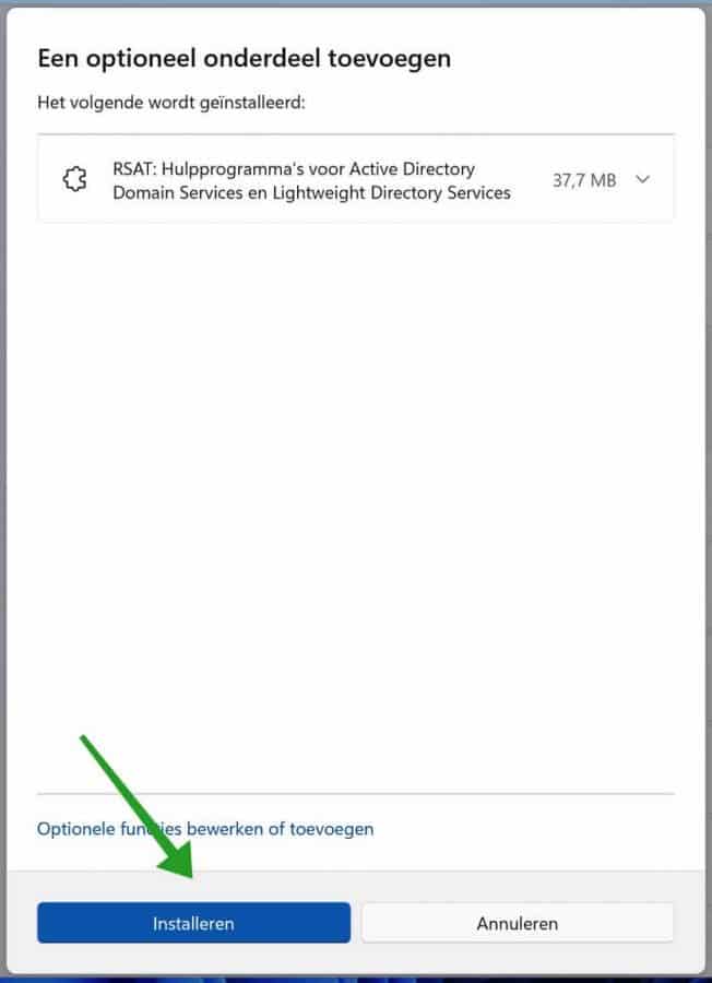 Active Directory installeren in Windows 11